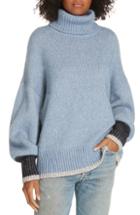Women's La Ligne Oversize Turtleneck Sweater - Blue