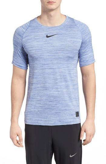 Men's Nike Training Top Crewneck T-shirt - Blue