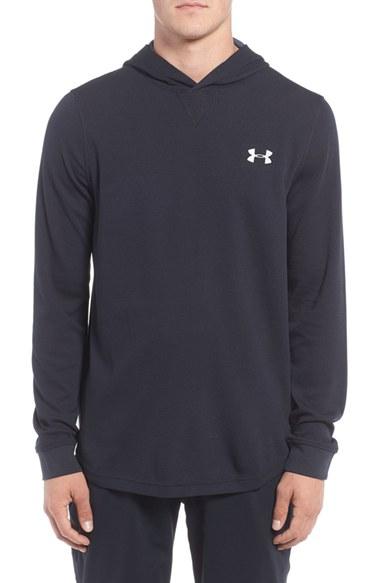 Men's Under Armour Waffle Knit Hoodie - Black
