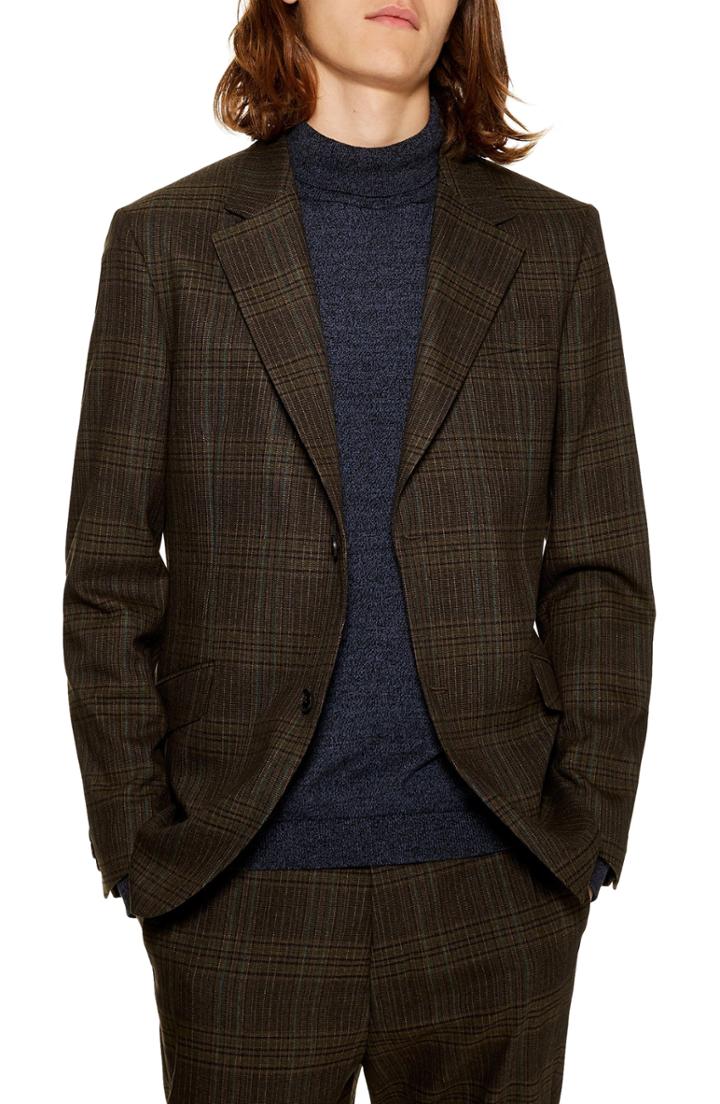Men's Topman Classic Fit Check Suit Jacket