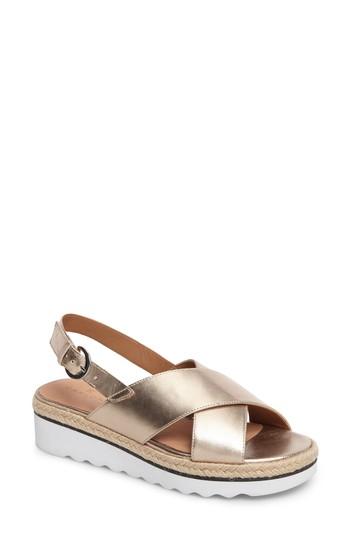 Women's Caslon Lucas Slingback Sandal .5 M - Metallic