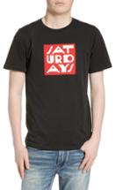 Men's Saturdays Nyc Aperitif Logo T-shirt, Size - Black