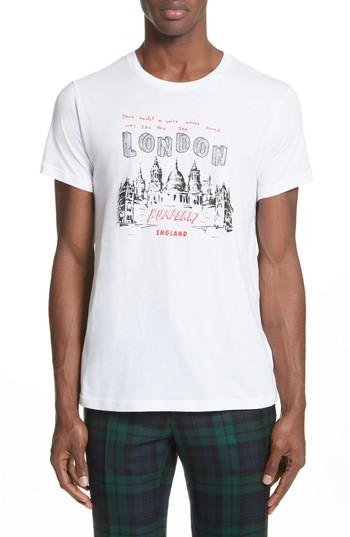 Men's Burberry Haliford London Skyline Graphic T-shirt - White