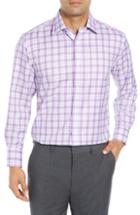 Men's English Laundry Regular Fit Plaid Dress Shirt - 32/33 - Purple