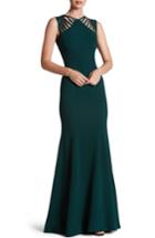 Women's Dress The Population Harlow Crepe Gown - Green
