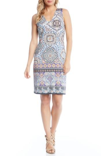 Women's Karen Kane Tuscan Tile Sheath Dress - Blue