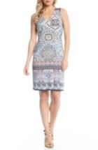 Women's Karen Kane Tuscan Tile Sheath Dress - Blue