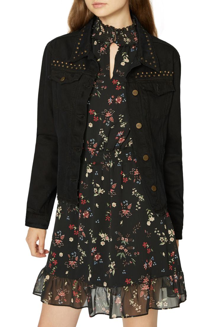 Women's Sanctuary Fierce Fall Studded Jacket - Black