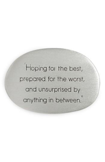 Women's Dogeared Legacy Hoping For The Best Pocket Stone