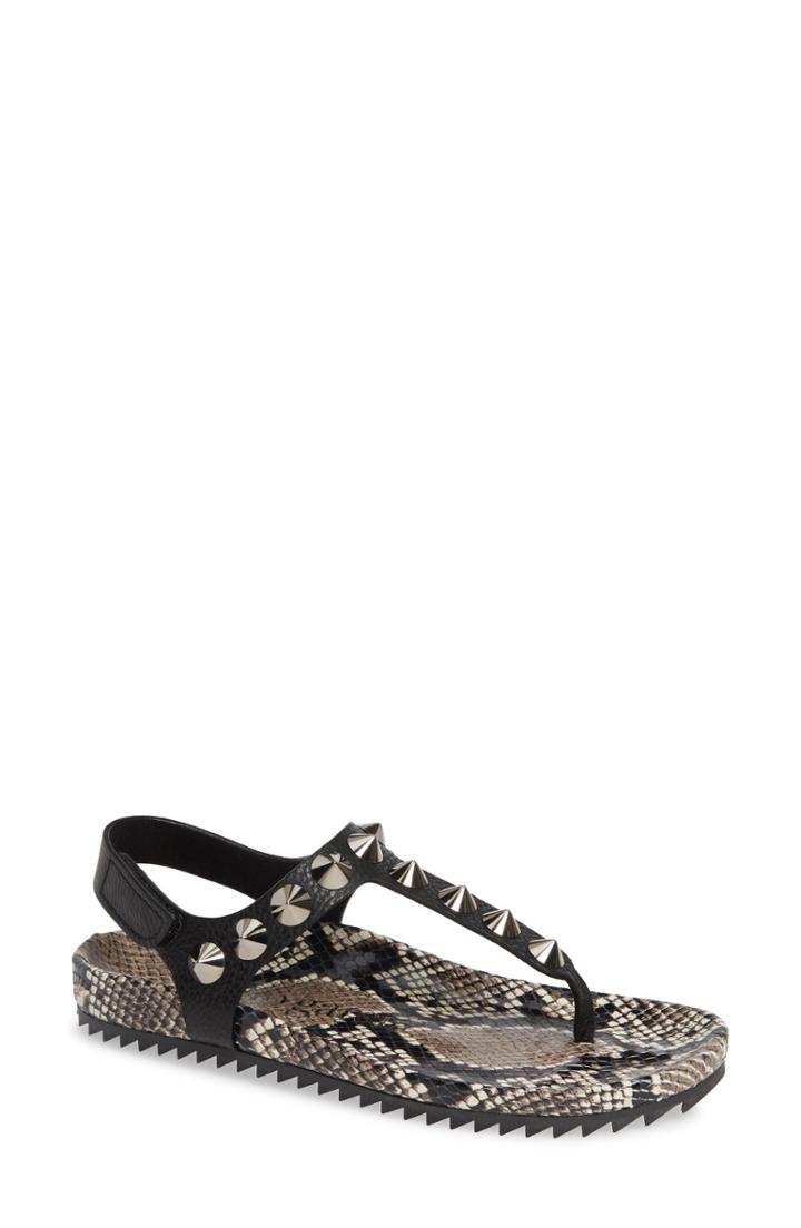 Women's Pedro Garcia Athena Spike Thong Sandal Us / 37eu - Black