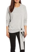 Women's Caslon Tie Knot Sweatshirt, Size - Grey