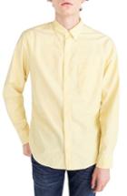 Men's J.crew Slim Fit Stretch Pima Cotton Oxford Shirt, Size - Yellow