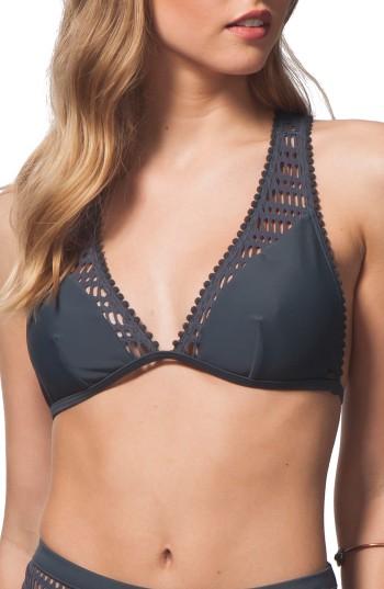 Women's Rip Curl Surf Mesh Bikini Top - Grey