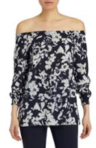 Women's Lafayette 148 New York Raelyn Augusto Impression Crepe Blouse