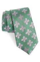 Men's Nordstrom Men's Shop Floral Silk Tie, Size - Green