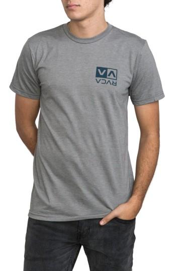 Men's Rvca Electro Flipped Box Graphic T-shirt - Grey