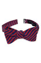 Men's Ted Baker London Stripe Silk Bow Tie, Size - Red