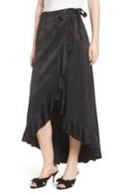 Women's Chelsea28 Jacquard High/low Wrap Skirt, Size - Black
