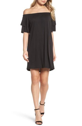 Women's Nsr Off The Shoulder Dress - Black