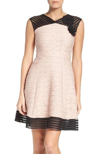 Women's Taylor Dresses Applique Fit & Flare Dress