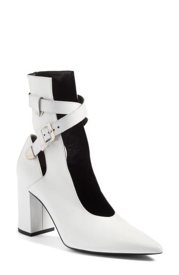 Women's Robert Clergerie X Self-portrait Kult Pointy Toe Bootie .5us / 37eu - White