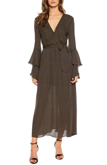 Women's Bardot Loretta Ruffle Sleeve Maxi Dress - Blue