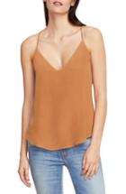 Women's Habitual Ella Split Back Silk Camisole - Beige