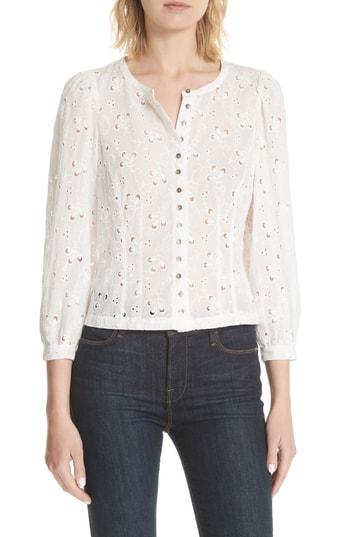 Women's La Vie Rebecca Taylor Sweet Pea Eyelet Top - White