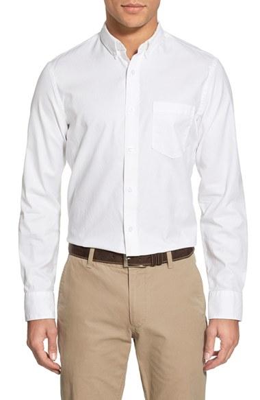 Men's Nordstrom Men's Shop Trim Fit Washed Oxford Shirt
