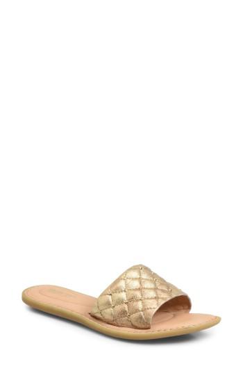 Women's B?rn Brucite Slide Sandal M - Metallic