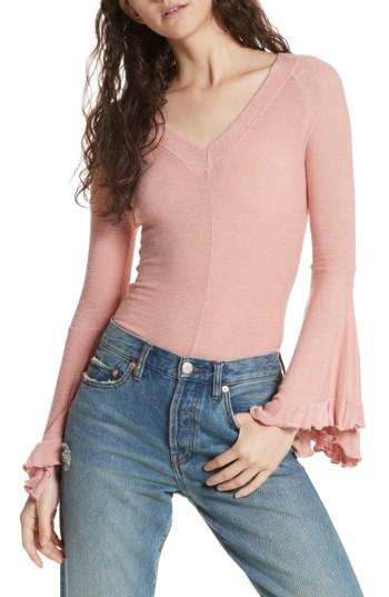 Women's Free People Soo Dramatic Bell Sleeve Top - Pink