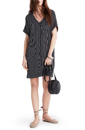 Women's Madewell Novel Chalkboard Stripe Dress