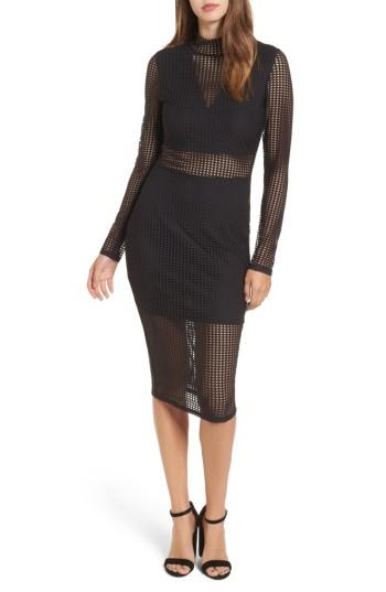 Women's Love, Fire Laser Cut Body-con Dress