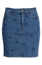 Women's J Brand Lyla Print Denim Miniskirt - Blue
