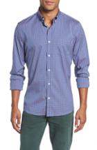 Men's Nordstrom Men's Shop Tech-smart Trim Fit Check Sport Shirt - Purple
