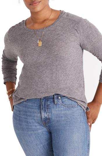 Women's Madewell Whisper Cotton Long Sleeve Crewneck Tee