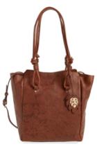 Tommy Bahama Embossed Leather Tote - Brown