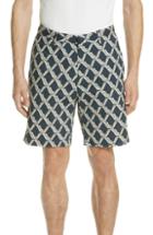 Men's Vilebrequin Rope Print Poplin Chino Shorts - Blue