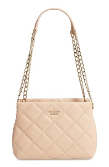 Kate Spade New York Emerson Place - Jenia Quilted Leather Shoulder Bag - Beige