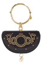 Chloe Small Nile Studded Suede & Leather Convertible Bag -