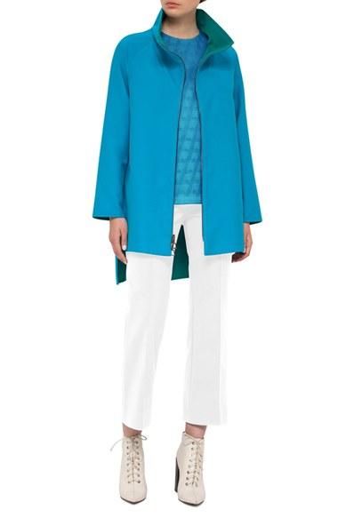 Women's Akris Double Face Bicolor Reversible Parka