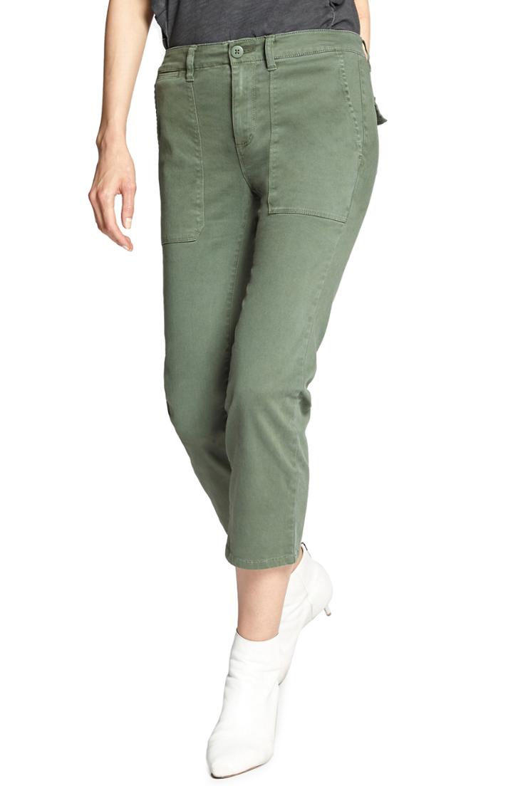 Women's Sanctuary Peace Crop Chino Pants - Green