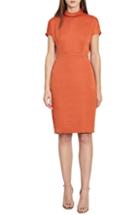 Women's Reiss Rex Mock Neck Sheath Dress Us / 16 Uk - Orange