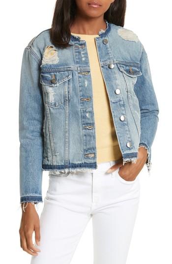 Women's Frame Re-release Le Rigid Denim Jacket - Blue