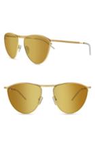 Women's Smoke X Mirrors Coney Island 53mm Round Sunglasses - Gold