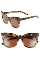 Women's Pared Kohl & Kaftans 52mm Cat Eye Sunglasses - Dark Tortoise/ Brown Gradient