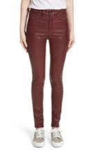 Women's Rag & Bone/jean Lambskin Leather Pants - Red