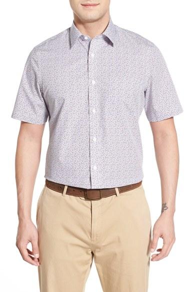 Men's Nordstrom Men's Shop Regular Fit Non-iron Floral Print Sport Shirt