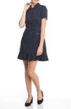 Women's Gal Meets Glam Collection Cindy Diamond Foulard Fit & Flare Dress - Blue