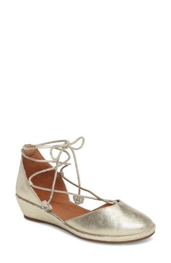 Women's Gentle Souls Nerissa Ghillie Wedge M - Metallic